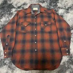 70s Pendleton ペンドルトン ウールシャツ オンブレ ブラック