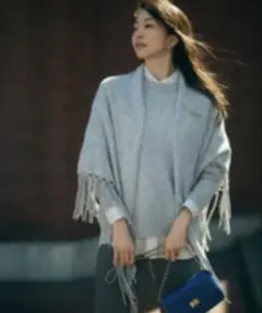 23区　ウールカシミヤ　トライアングル　ストール