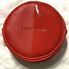 BOBBI BROWN ラウンドポーチ レッドボビイブラウン 円形ポーチ 赤