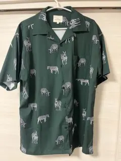 CORISCO ゼブラ柄 半袖シャツ LL