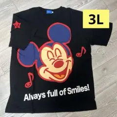 東京ディズニーリゾート ミッキーTシャツ ３Lサイズ カラーブラック