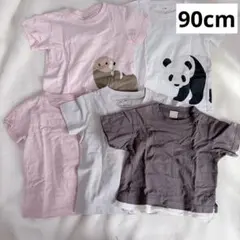 【美品】petit main、無印Tシャツセット 90cm