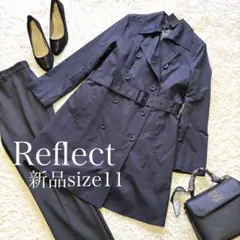 新品　Reflect リフレクト ライナー付きトレンチコート ネイビー　 L