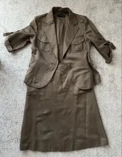 ICB カーキジャケット スカートセットアップ M