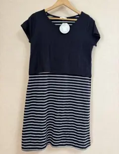 新品　タグ付Cut-and-Sew Lab 半袖 ワンピース ボーダー　断捨離