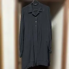 黒い長袖シャツワンピースのサムネイル