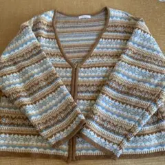 mily bilet ストライプニットカーディガン