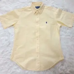 Ralph Lauren シアサッカー ポニー刺繍 イエロー ストライプ Mのサムネイル