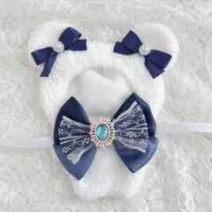 ぬい服 着ぐるみ　ちびぐるみ 11cm くま 紺 ネイビー