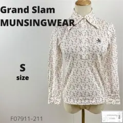 美品 MUNSINGWEAR マンシングウェア ポロシャツ ゴルフウェア 総柄