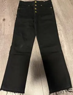 Spick & Span SOMETHING別注　ブラックフレアデニムパンツ