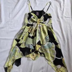 【美品】蝶プリントキャミソール