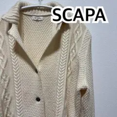 【美品】SCAPA スキャパ ニットジャケット 42 13号 LL 大きいサイズのサムネイル
