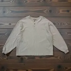 フリークスストア ヘンリーネック ロンT グレージュ S オーバーサイズ