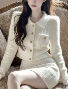 SHEIN ニット ワンホン ホワイト