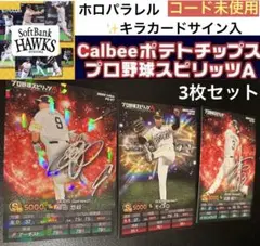 希少レア★ホロパラレル✨キラカードサイン入他ソフトバンク3枚セット