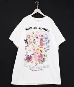 スカラー ポジティブ花コラージュ柄チュニックのサムネイル