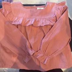 【※値下げ※ペアマノン】フリル ブラウス 長袖 バルーン袖 110cm