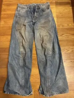 NVRFRGT 3D Twisted Wide Leg Jeans