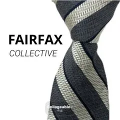 フェアファクス　FAIRFAX ネクタイ　ストライプ　グレー
