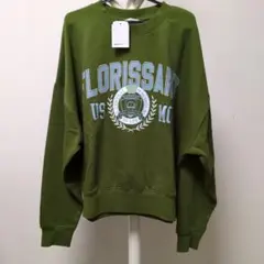 SM2 ミニ裏毛カレッジプリント　刺繍スウェット　カーキ　新品