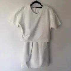 【美品】　FONCE ワンピース　白　レイヤード　M相当のサムネイル