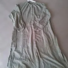 美品 SEASON REASONオリーブグリーン 長袖 ロングワンピース