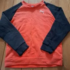 PUMA 長袖カットソー オレンジ/黒