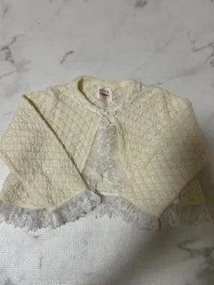 メゾピアノ レース付きカーディガン Sサイズ　ボレロ　美品