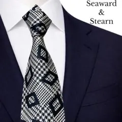 【未使用】 Seaward & Stearn ネクタイ　小紋柄　ジャガードのサムネイル