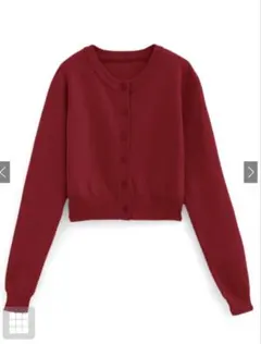 【最終値下げ】ショート丈ニットカーディガン　レッド　GRL an1509