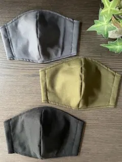 子供用　ハンドメイドインナーマスク　3枚組 シンプル　タグ付