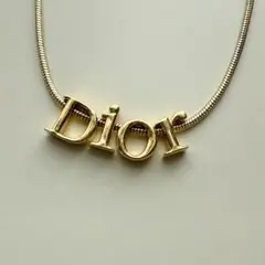 極美品⭐︎希少⭐︎クリスチャンディオール ゴールド ロゴ ヴィンテージ ネックレス