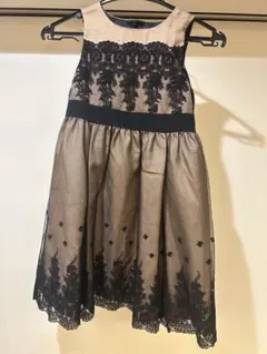 Bebe フォーマルドレス ベージュと黒 レース装飾