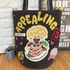 ハンドメイドバックデニムリメイクパッチワーク丸底バケツトートバック