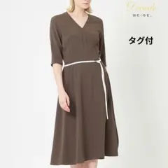 BEIGE ベイジ CINDY シンディー カシュクールロングスリーブワンピース