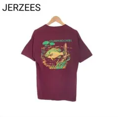 ジャージーズ　プリント　US古着　USA　アニマル　半袖　丸首　Tシャツ　M