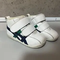 ASICS ベビーシューズ ホワイト/ネイビー/グリーン