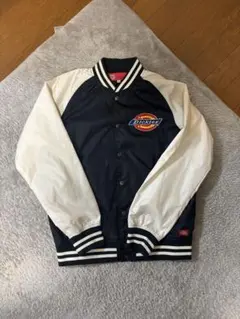 か*よ様 Dickies スタジャン風ジャケット ネイビー/ホワイト