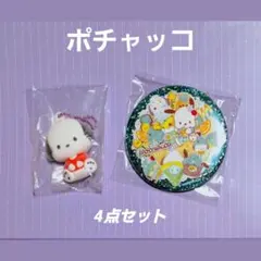 【 サンリオ 】ポチャッコ キラキラビッグ缶バッジ ＆ キーホルダー 2点セット