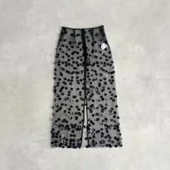 CECILIE BAHNSEN シアースカート チュール 花モチーフ ビーズ装飾のサムネイル