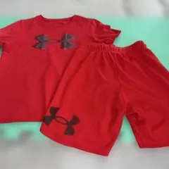 Under Armour HEATGEAR レッド　 上下セット YLG