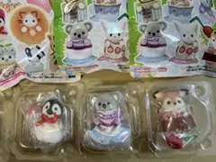 シルバニアファミリー 人形セット 3個　　　　ペンギン　コアラ　シカ