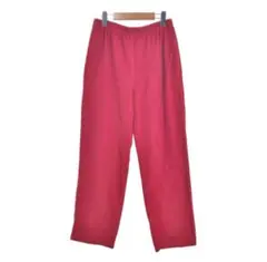 レオナール☆イタリア製 ピンタック ストレッチ ワイドパンツ ピンク系 