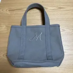 L.L.Bean ボートアンドトート グレー　イニシャルM
