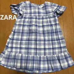 ZARA ワンピース　98 100 チェック　半袖