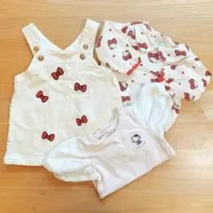 【キティ】プティマイン futafuta ロンパース ジャンスカ サンリオ