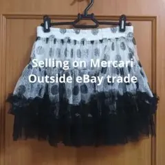 ACDC RAG ドット柄 フリル チュール ミニ スカート