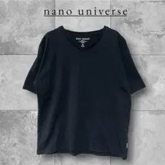 【 美品 】ナノユニバース アンチスメル Vネック Tシャツ 半袖 ブラック Mのサムネイル