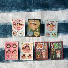 激レア品〜「不二家 우사기 ペコちゃん 」「ペコえいごぬりえ」〜キラキラ シール♪